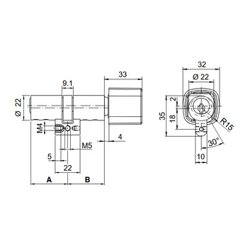 KABA M1519P Maszeichnung