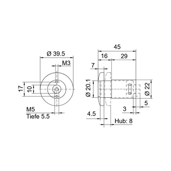 Kaba 1063A Masszeichnung