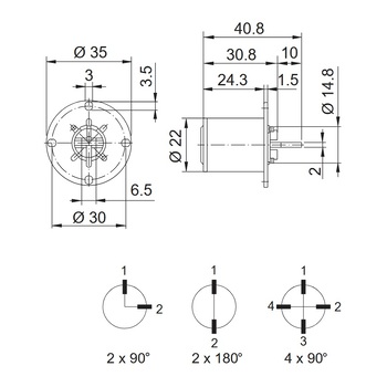 KABA 1065A, 1065B, 1065D Masszeichnung