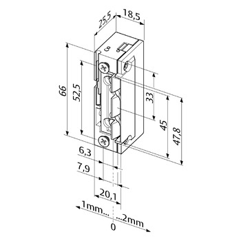 ASSA ABLOY effeff 148E.13 Masszeichnung
