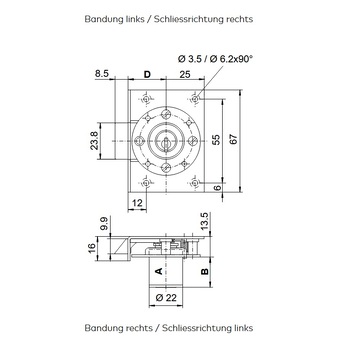 KABA 1077 Masszeichnung
