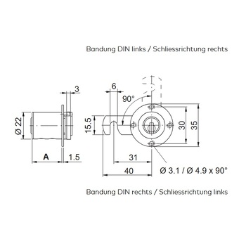 KABA M1129 Masszeichnung 