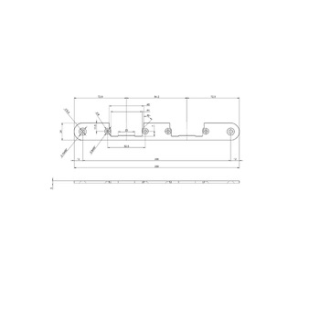 Flachschliessblech BE-31180.1343 passend zu CASA Zweifallen-Schloss 31180/31183, vorgerichtet für Elektrotüröffner effeff 118