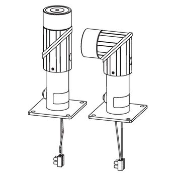 GEZE Türhaftmagnet, 24 V DC - 490 N Haltekraft, zugelassen mit allen GEZE Rauchschalterzentralen - Strichzeichnung