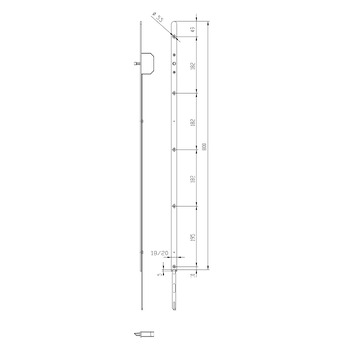 ASSA ABLOY MSL TRIBLOC XL Stulpverlängerung XL-30350 1800