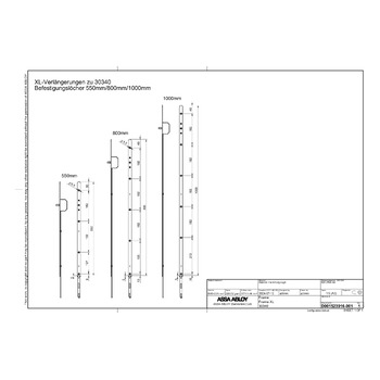 ASSA ABLOY MSL TRIBLOC XL-30340 Masszeichnungen
