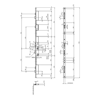 mFlipLock d-check Panik-Sicherheits-Einsteckschloss motorisch 28574PE-SV-FF - Masszeichnung