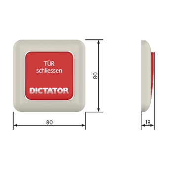 DICTATOR Handauslösetaster Unterputz 040053