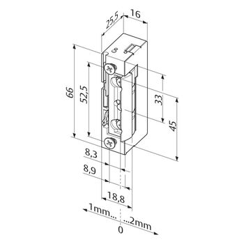 ASSA ABLOY 128E Türöffner Massbild