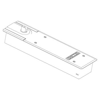 GEZE TS 550 NV F Schließer, silberfarbig - Strichzeichnung