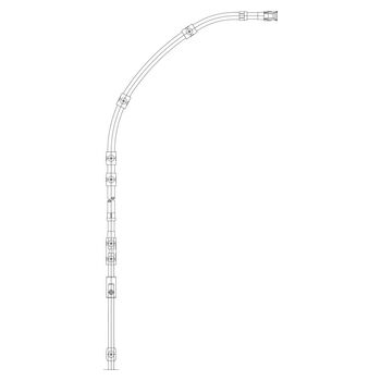 Flexibles Gestänge ohne Zubehör - Strichzeichnung