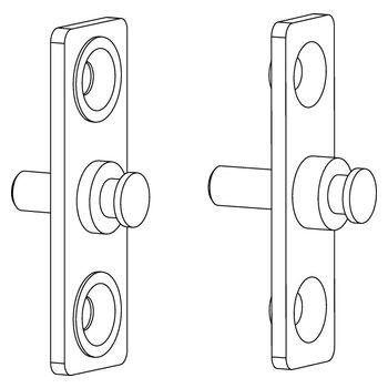 Befestigungsplatten für Fang- und Putzsicherung - Strichzeichnung