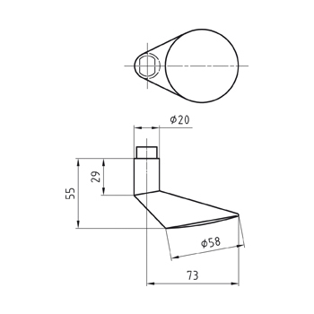 Türknopf Glutz 5843