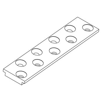 Anschraubplatte lang - Strichzeichnung