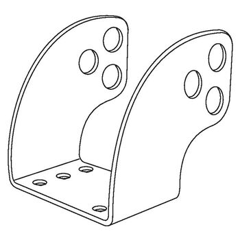 Konsole E 1500 NSK S-W-HU, silberfarbig - Strichzeichnung