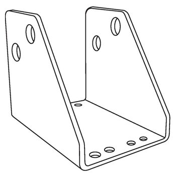 Konsolenwinkel E 3000 NSK, silberfarbig - Strichzeichnung