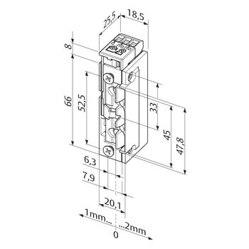 ASSA ABLOY 118.23 Türöffner Massbild