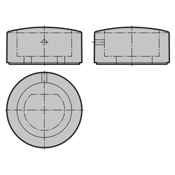 WSS Türstopper, Design Ingenhoven Massbild