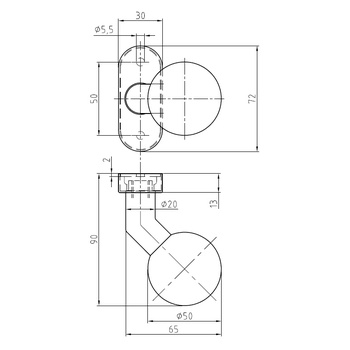 Türknopf Nickal 0743D/4020/CFS