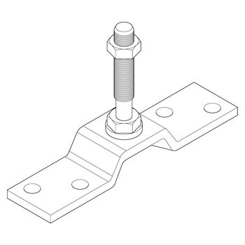 Aufhängeplatte Rollan - Strichzeichnung