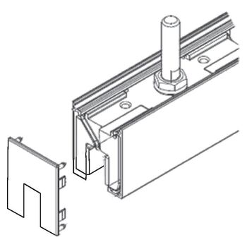 Set Glasklemmplatte 30 mm einzeln verblendet - Strichzeichnung