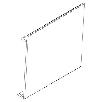 Abdeckprofil Glasklemmplatte 45 mm, E - Strichzeichnung