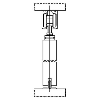 Set Perlan 140 für Holzflügel, für Deckenbefestigung, SoftStop