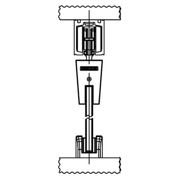 Set Perlan 140 für Glasflügel, für Deckenbefestigung