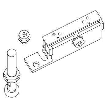 Mitnehmer Glasklemmplatte 30 mm - Strichzeichnung