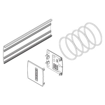 Set Abdeckprofil Deckenbefestigung Levolan 60 / 120, E - Strichzeichnung