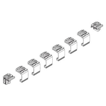 Set Blendenhalter mit Endanschlag Levolan 60 / 120 - Strichzeichnung