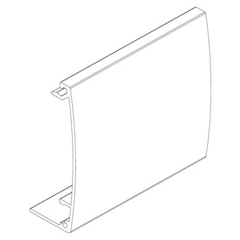 Abdeckprofil Front Levolan 60 / 120, E - Strichzeichnung