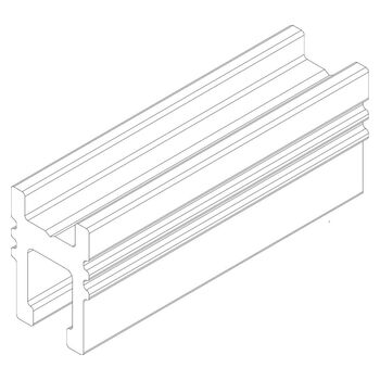 Klemmprofil Befestigung Holz-/Metallflügel, EV1 - Strichzeichnung