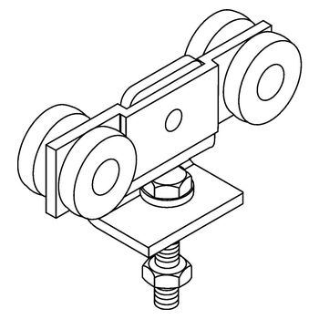 Doppelrolle mit Stahlrolle mit Drehlager