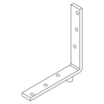 Bodenführungsrolle mit Winkel, Drehpunkt 18mm