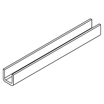 Bodenführungsschiene, verzinkt - Strichzeichnung