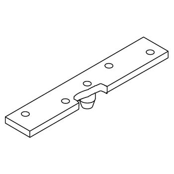 Bodenführungsrolle mit Platte - Strichzeichnung