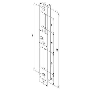 Winkelschliessblech Modell Z09XSBL-01