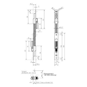 ASSA ABLOY Kabelübergang 10314-11-----00 Masszeichnung