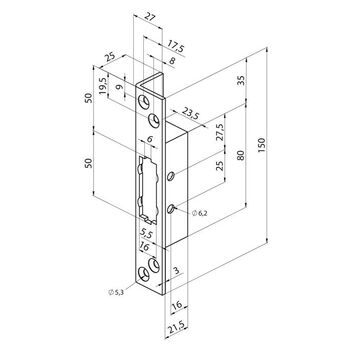 ASSA ABLOY Winkelschließblech Z29-SBL