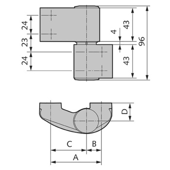 WSS 3D-PLUS Türband, 2-teilig Massbild