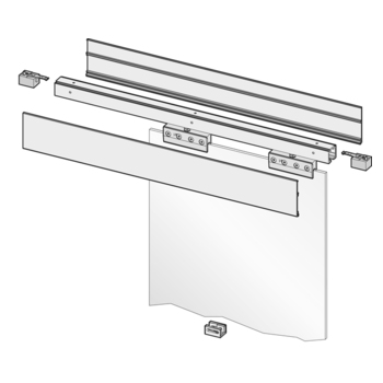 Schiebetürbeschlag für Deckenbefestigung - 28.101/105