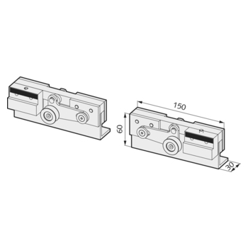 Laufwagen-Set NOVA 80 für Holz