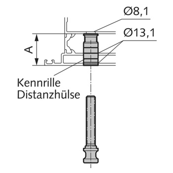 WSS Distanzhülse mit Schraube 04.172 Massbild