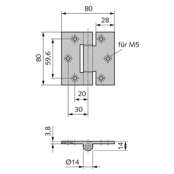 WSS Aluminium-Türband 04.274.0080 Massbild