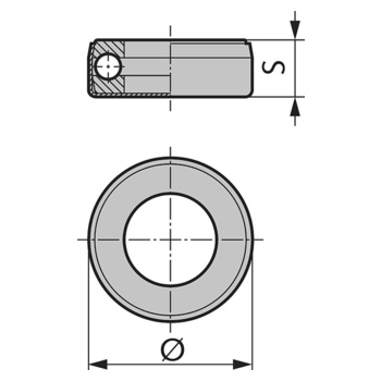 WSS Axial-Kugellagerring 04.520 Zeichnung