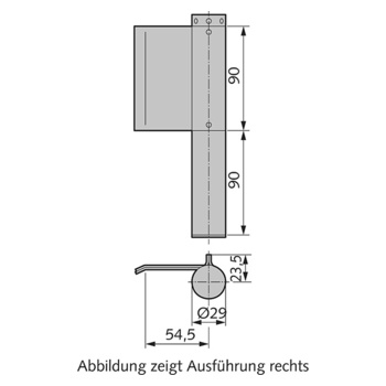 WSS Federband zum Anschweissen 04.800 Zeichnung