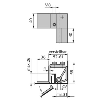 WSS Verschwindband 04.903.0000 Massbild