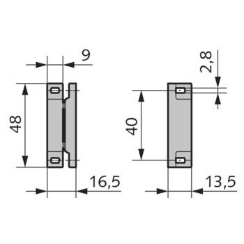 WSS Magnetschnäpper, 30-40 N Massbild 01.985.0000.505