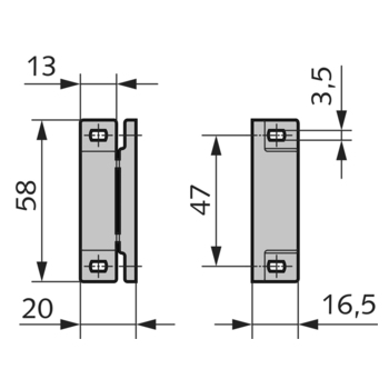 WSS Magnetschnäpper, 50-60 N Massbild 01.985.0001.505